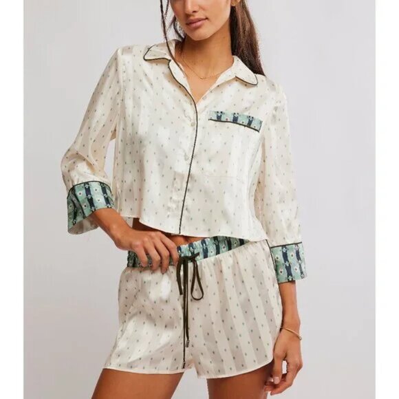 Free People Pillow Talk PJ Set / Harbor Combo NWT - (S)